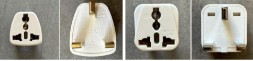 White UK Plug Adapters